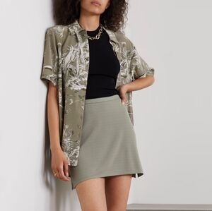 Anine Bing Elise Stretch Jersey Mini Skirt